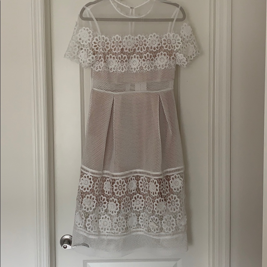 White Mesh Vici Dress